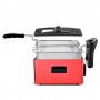 Friteuse semi-pro inox grand volume 3L rouge KFRY Kitchencook