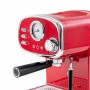 Machine à expresso café moulu avec buse vapeur LITTLE_ITALY_RED Kitchencook
