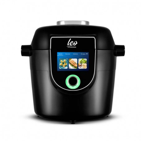 Autocuiseur intelligent connecté avec recettes LEO noir Kitchencook