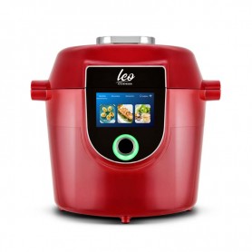 Autocuiseur intelligent connecté avec recettes LEO rouge Kitchencook