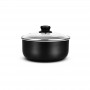 Batterie de cuisine amovible noire de 15 PCS TFI FLEX QUINZE de Kitchencook