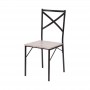 COUNTRY TABLE + 4 CHAISE - EN MDF FINITION PVC - COULEUR GRIS ET NOIR HT20C205