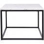 MABLE TABLE BASSE RECTANGULAIRE - DÉCOR MARBRE PIÉTEMENT MÉTAL NOIR HT20C39REC