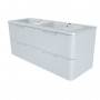 RONDO 120 MEUBLE DE SALLE DE BAIN SUSPENDU - 4 TIROIRS + VASQUE - BLANC RONDOSET120WHT