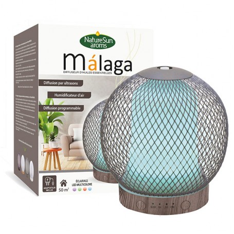 DIFFUSEUR D'HUILES ESSENTIELLES MALAGA BOIS GRIS NATUR'SUN AROMS