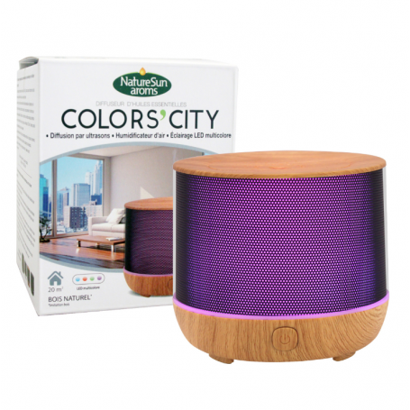 DIFFUSEUR D'HUILES ESSENTIELLES COLOR’S CITY BOIS NATUREL NATUR'SUN AROMS