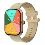 MONTRE CONNECTÉE CADRAN GOLD 2 BRACELETS SILICONE NOIR ET BEIGE INWATCH II GOLD ICONIC