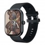 MONTRE CONNECTÉE CADRAN NOIR 2 BRACELETS SILICONE NOIR ET KAKI INWATCH II BLACK ICONIC