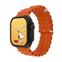 MONTRE CONNECTÉE CADRAN NOIR 2 BRACELETS SILICONE NOIR ET ORANGE INWATCH I BLACK ICONIC