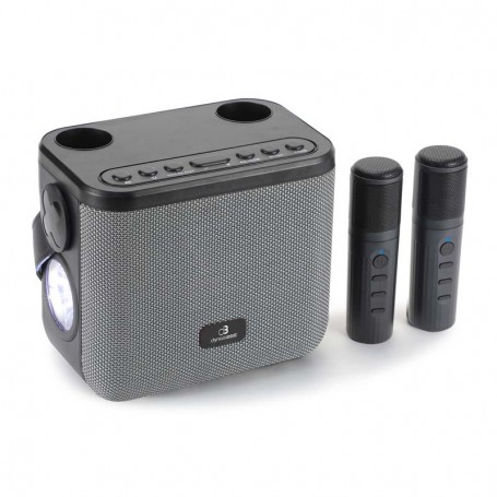 ENCEINTE PORTABLE KARAOKÉ 2 MICROS DBE50 GREY DYNABASS