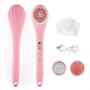 Brosse de douche électrique rose sans fil 4en1 CLEANBODY Yoghi