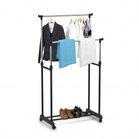 Portant à vêtements extensible 2 barres BIG_DRESS GARNIER