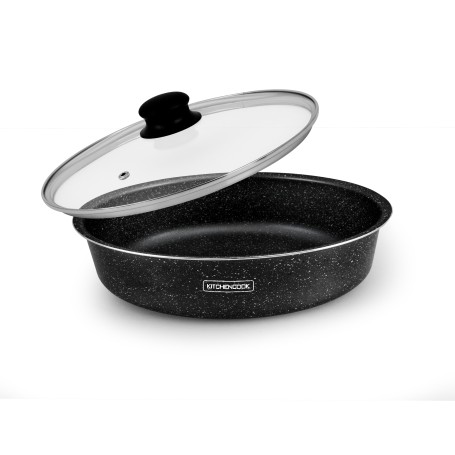 Sauteuse aluminium 24 cm avec couvercle STONED_ST24_TFI Kitchencook