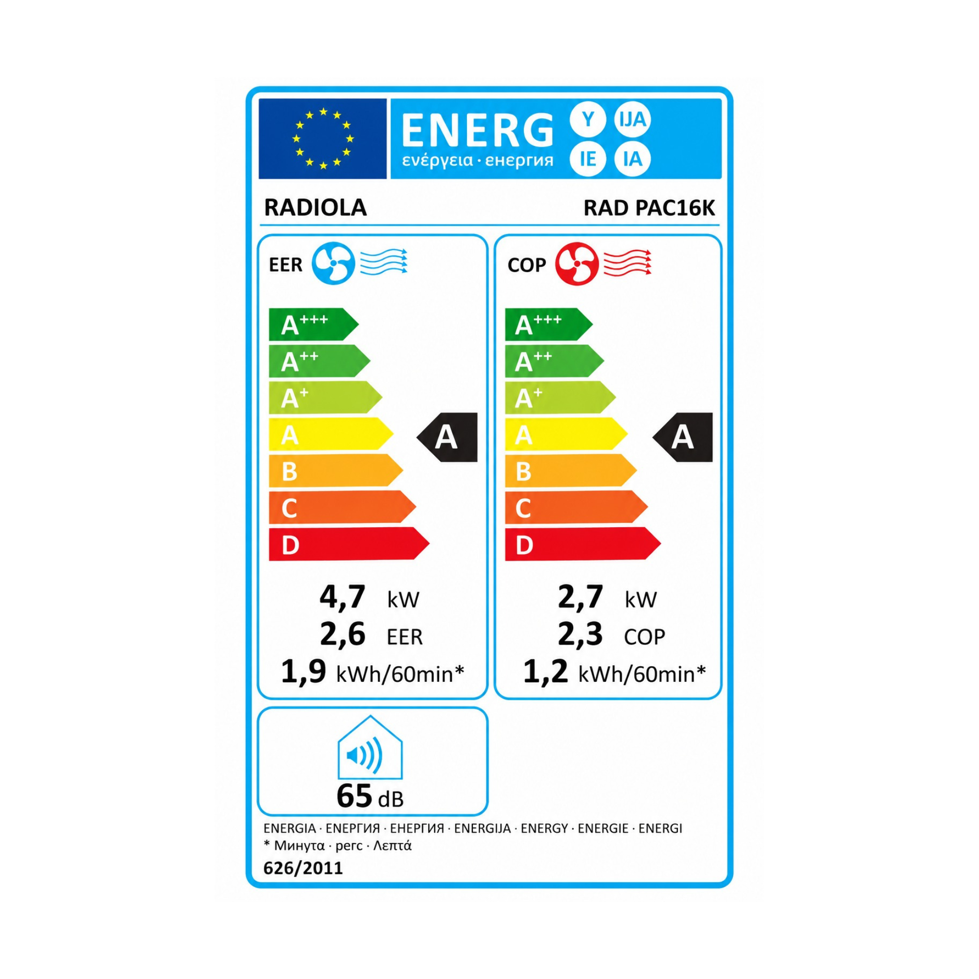 Radiola - RAD PAC16K - Climatiseur mobile réversible - 16000 BTU - 4 en 1 - miniature 6 - Zenkaa